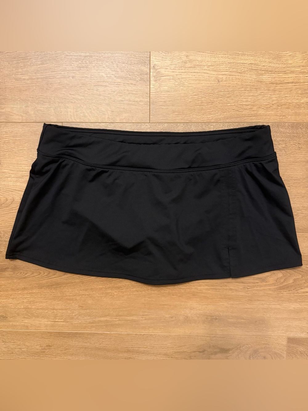 Lands' End Women's Black Swim Skirt With Built-In-Bikini Bottom, Size 10
